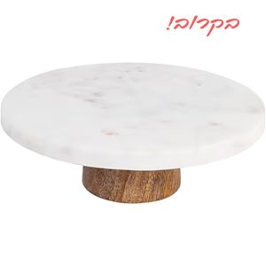 מעמד רגל עץ +שיש קטן(קוטר 20)
