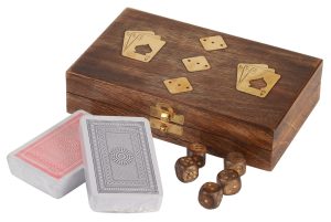 קופסת קלפים כפולה (אורך 19 רוחב 11 )